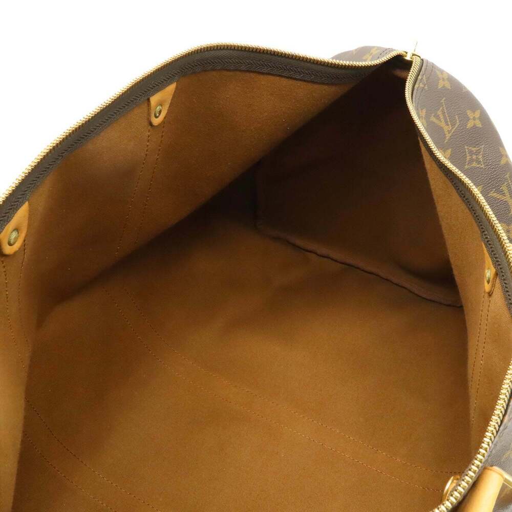 LOUIS VUITTON Authentic Brown Monogram Keepall 55 Boston Bag - Picture 7 of 9